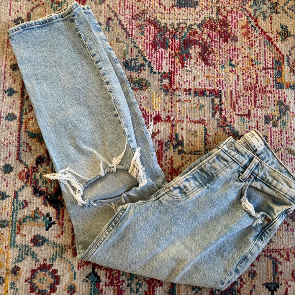Abercrombie Light Blue Distressed Jeans